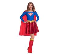 amscan 9906151 Ladies Warner Bros Supergirl Classic Fancy Dress Superhero Costume (UK Dress 14-16)