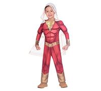 Amscan 9906204 - Kids Official Warner Bros DC Comics Shazam! Boys Fancy Dress Muscle Costume Age: 3-4 Yrs