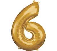 Amscan 9906271 Rm S/Shape: 6 Gold