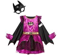 Official Licensed Warner Bros DC Purple Batgirl Fancy Dress Halloween Costume