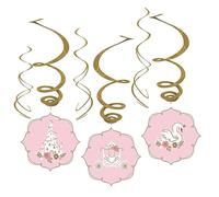 Amscan 9906318 - Princess for a Day Kids Birthday Party Hanging Swirls Decorations - 6 Pack