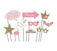 Amscan 9906323 - Princess for a Day Kids Birthday Party Photo Booth Props - 10 Pack
