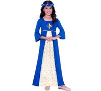 amscan 9906380 Kids Blue Medieval Royal Tudor Princess World Book Day Girls Fancy Dress Costume Age: 10-12 Years