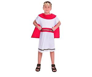 amscan 9906399 Boys Red Caped Caesar Toga Book W ancy Dress Costume Age 6-8 Years