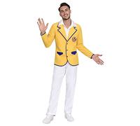 amscan 9906455 - Men's Holiday Man Yellow Coat Adults Fancy Dress Costume Size: Medium
