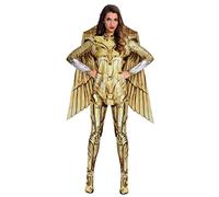 Amscan 9906683 - Women's Official DC Comics Wonder Woman Gold Adults Fancy Dress Size: 14-16