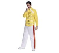 amscan 9906855 - Men's 1980's Rock Legend Adults Fancy Dress Costume Size: Large