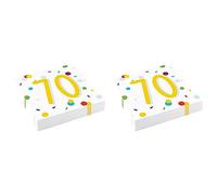 Amscan 9906880 - Confetti 70th Birthday Party Luncheon Napkins - 40 Pack, 33cm