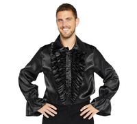 amscan 9907018 Adult Mens Satin Black Disco Shirt Size Standard