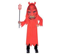 Amscan 9907126 - Unisex Kids Halloween Devil Big Head Fancy Dress Costume Age: 4-6 Yrs