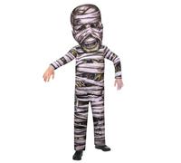 amscan 9907137 - Unisex Kids Zombie Mummy Big Head Jumpsuit Boys Halloween Fancy Dress Costume Age: 10-12 Years