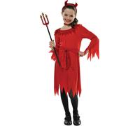 Amscan 9907331 - Kids Halloween 'Lil' Red Devil Girls Fancy Dress Costume Age: