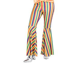 amscan 9907391 Adult Ladies Rainbow Striped Flares (UK 10-12)