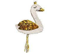 amscan 9907509 - Pull Pinata Swan, Size 40 x 46 x 7 cm, Can be Filled with Small Gifts or Sweets, Perfect for Children's Birthday Parties and Theme Parties, Decoration