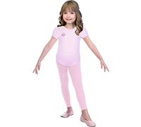 amscan 9908189 - Girls Pink Ballet Leotard Bodysuit Kids Gymnastics and Dancewear Costume - Age: 6-7 Yrs