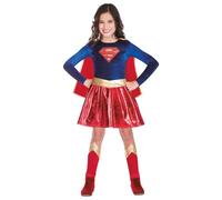 amscan 9908393 Childs Super Girl Fancy Dress Official DC Comics Superhero Costume Outfit (Age 6-8 years)