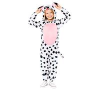 Amscan 9908788 Dog Print Onesie Costume Standard Size Baby, White,Black