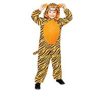 amscan 9908792 - Kids Tiger Print Hooded Onesie World Book Day Fancy Dress Costume Age: 6-8 Yrs
