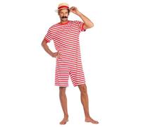 amscan 9908835 Adults Red 1920's Swimsuit Fancy Dress Costume Outfit (Large)