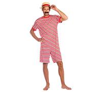 amscan 9908836 Adults Red 1920's Swimsuit Fancy Dress Costume Outfit (Extra Large)
