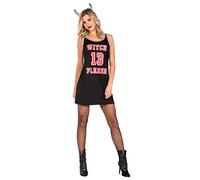 Amscan 9908975 - Women's Halloween Witch Please Basketball Jersey Dress Costume - Medium