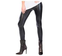 amscan 9908979 Faux Leather Leggings Size 12-14-1 Pc, Black, 0.98x10.83x10.63