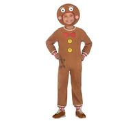 amscan 9909015 Child Kids Little Gingerbread Man Christmas Fancy Dress Costume 8-10 Years