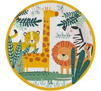 amscan 9909345-66 - Get Wild Animals Birthday Party Paper Plates - 8 Pack