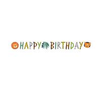 Amscan 9909353 - Get Wild Animals Kids Happy Birthday Letter Banner Party Decoration - 1.8m