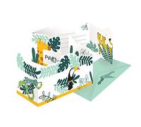 amscan 9909356 Invitation Cards Get Wild with Envelopes, Pack of 8, Paper, Children's Birthday Party