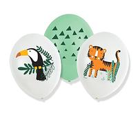 amscan 9909363 Latex Balloons Get Wild, Pack of 6, Balloons, Decoration, Children's Birthday, Theme Party