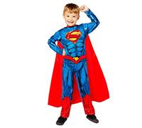 Kids Girls Boys Superman Comic Book Superhero Justice League Fancy Dress Costume