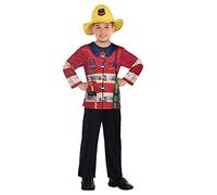 amscan 9910151 - Kids Sustainable Firefighter Fireman World Book Day Fancy Dress Costume Age: 4-6 Yrs