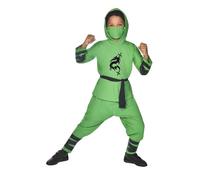amscan 9910937 - Kids Green Ninja Warrior World Book Day Fancy Dress Costume with Mask Age: 6-8 Yrs