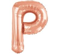 Amscan 9911478 - Rose Gold Letter P SuperShape Foil Balloon - 39"