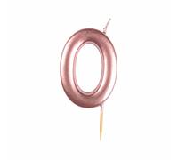 amscan 9911545 Rose Gold Numerical Candle 0