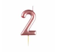 amscan 9911547 Rose Gold Numerical Candle 2