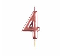 amscan 9911549 Rose Gold Numerical Candle 4
