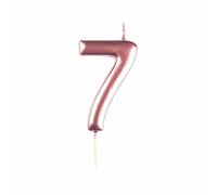 Amscan 9911552 - Metallic Rose Gold Number 7 Cake Candle