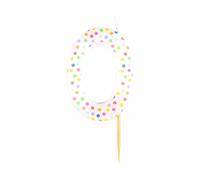 amscan 9911555 Patterned Numerical Candle 0
