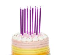 Amscan 9911575 Tall Candle Metallic Pink- 10 Pack