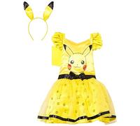 amscan 9911598 - Kids Official Pokémon Pikachu Dress & Headband Girls Fancy Dress Costume Age: 3-4 Yrs