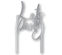 Amscan 9911620 Lets Party Cake Topper Silver