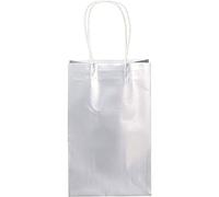 Amscan 9911621 - Metallic Silver Paper Loot Bags - 8 Pack
