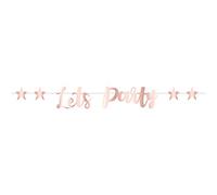 Amscan 9911624 Lets Party Banner Rose Gold