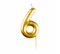 amscan 9911810 Gold Numerical Candle 6