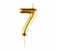 amscan 9911811 Gold Numerical Candle 7