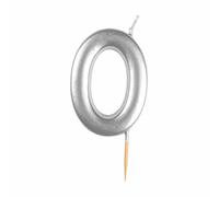 amscan 9911814 Silver Numerical Candle 0