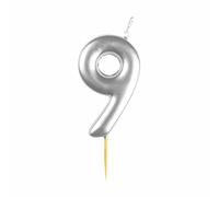amscan 9911823 Silver Numerical Candle 9