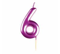 amscan 9911839 Met Pink Numerical Candle 6